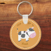 Koe bruine Sleutelhanger (Voorkant)