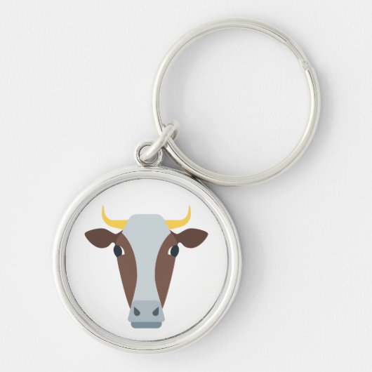 Koe Bull Head Sleutelhanger (Voorkant)