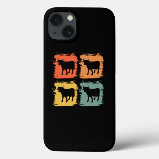 Koe Bull Retro Pop Art Gift Idee Case-Mate iPhone Case (Achterkant)