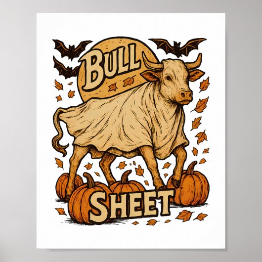 Koe Bull Sheet Halloween Poster (Voorkant)