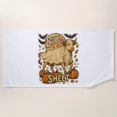 Koe Bull Sheet Halloween Strandlaken (Voorkant)