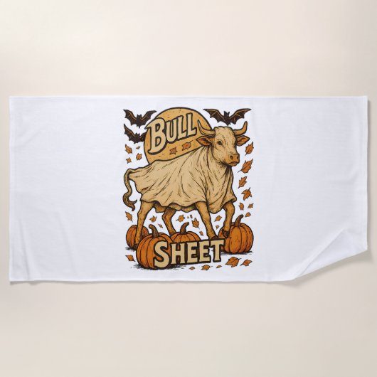 Koe Bull Sheet Halloween Strandlaken (Voorkant)