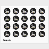Koe Bunny Ears Eggs Funny Farming Pasen 2020 Ronde Sticker (Vel)