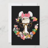 Koe Bunny Ears Happy Easter Farmer Kaart (Voorkant)