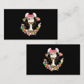 Koe Bunny Ears Happy Easter Farmer Visitekaartje (Voorkant / Achterkant)