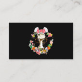 Koe Bunny Ears Happy Easter Farmer Visitekaartje (Voorkant)