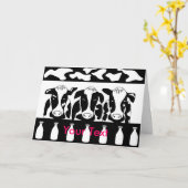 Koe Business Wenskaart Kaart (Gele Bloem)