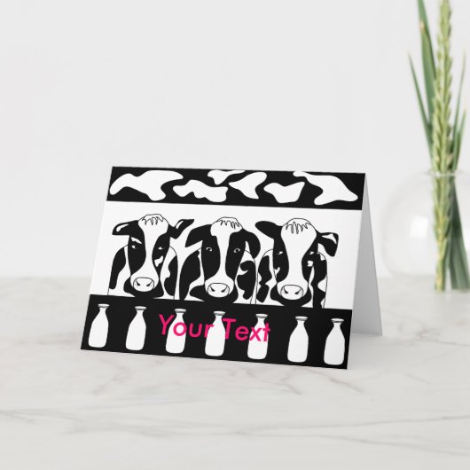 Koe Business Wenskaart Kaart (Voorkant)