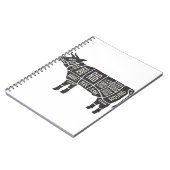 Koe Butcher Grafiek Notitieboek (Linkerzijde)