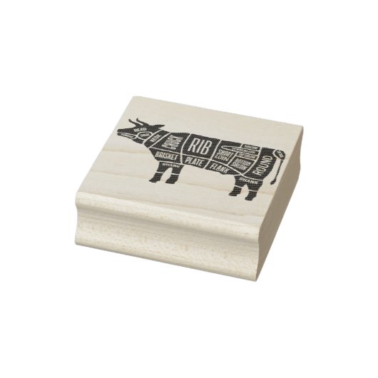 Koe Butcher Grafiek Rubberstempel (Stempel)