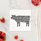 Koe Butcher Grafiek Servet (Insitu)