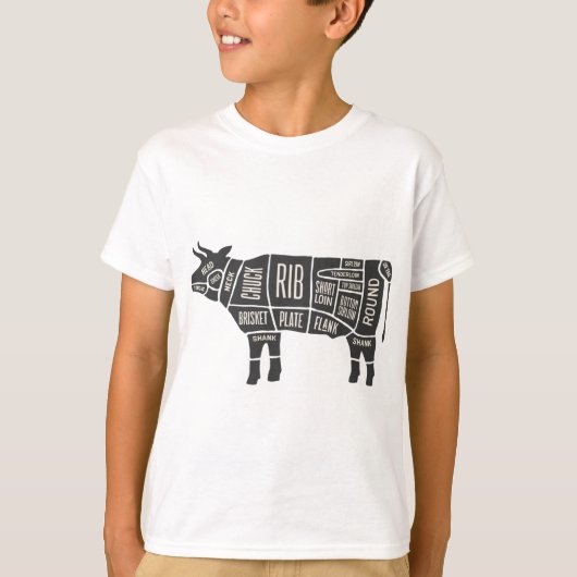 Koe Butcher Grafiek T-shirt (Voorkant)