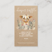 Koe-cactus - Kaart met luier Raffle (Voorkant)