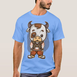 Koe cadeau voor kinderen in het boerenbedrijf T-sh T-shirt