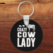 Koe Cadeaus | De Koe Lady Gift Koe Lover Sleutelhanger (Voorkant)