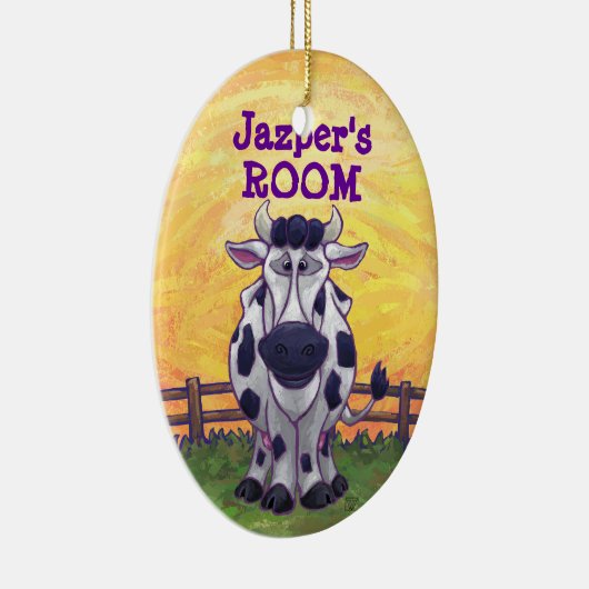 Koe cadeaus en Accessoires Keramisch Ornament (Rechts)
