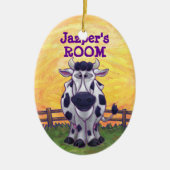 Koe cadeaus en Accessoires Keramisch Ornament (Voorkant)