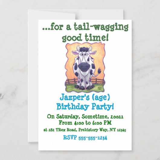 Koe cadeaus en Accessoires Magnetische Uitnodiging (Voorkant)