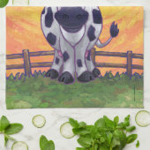 Koe cadeaus en Accessoires Theedoek (Gevouwen)