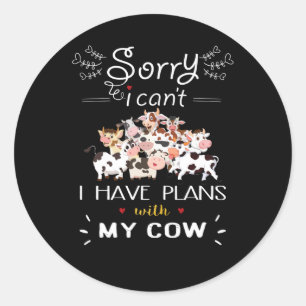 Koe Cadeaus   Sorry dat ik een plan heb met mijn K Ronde Sticker