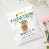 Koe Calf Baby shower Eucalyptus Hartelijk dank Bedankzakje (Gezegeld)