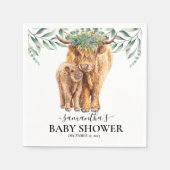 Koe Calf Baby shower Eucalyptus Servet (Voorkant)