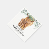 Koe Calf Baby shower Eucalyptus Servet (Hoek)