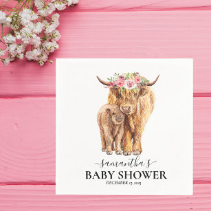 Koe Calf-Baby shower Servet