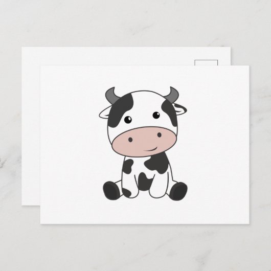 Koe Calf Koeien Koe patches Baby Briefkaart (Voorkant / Achterkant)