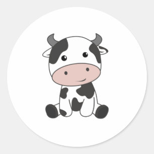 Koe Calf Koeien Koe patches Baby Ronde Sticker