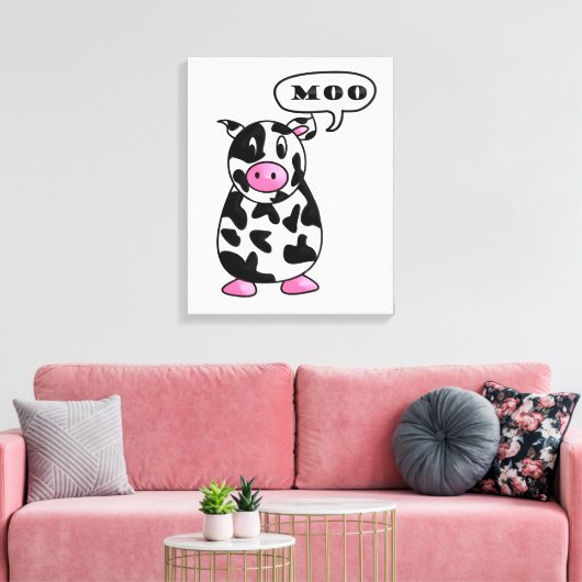 koe canvas afdruk (Insitu (Woonkamer))