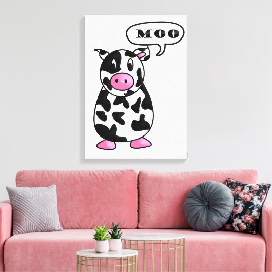 koe canvas afdruk (Insitu (Woonkamer))