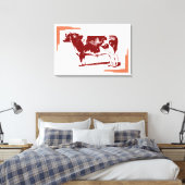  koe canvas afdruk (Insitu (Slaapkamer))