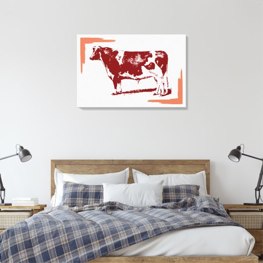  koe canvas afdruk (Insitu (Slaapkamer))