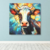 Koe Canvas Kunst (Insitu (Houten vloer))