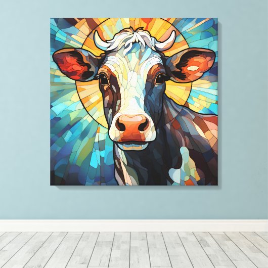 Koe Canvas Kunst (Insitu (Houten vloer))