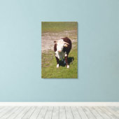 Koe canvas print (Insitu (Houten vloer))