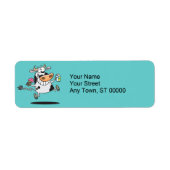 koe cartoon consumptie - ijs etiket (Voorkant)