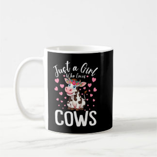 Koe Cattle Lover Girls Vrouwen Gewoon een meisje d Koffiemok