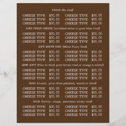 Koe, Cheesemonger Adverteren Flyer (Achterkant)