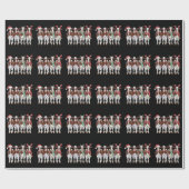 Koe Christmas Koe Lover Gift Holiday Boerderij Cadeaupapier (Vlak)