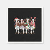Koe Christmas Koe Lover Gift Holiday Boerderij Servet (Voorkant)