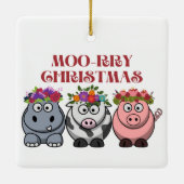 KOE CHRISTMAS MERRY CHRISTMAS XMAS KERAMISCH ORNAMENT (Achterkant)