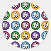  Koe cirkels Ronde Sticker (Voorkant)