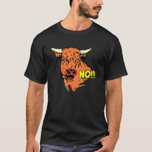 Koe Comic Koe zegt geen biefstuk op het Boerderij T-shirt