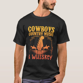 Koe Country Muziek En Whiskey Western Country T-shirt