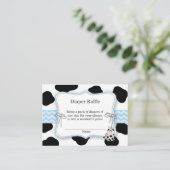 Koe Cowboy Luier Raffle Ticket Informatiekaartje (Staand voorkant)