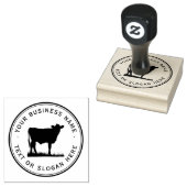 koe Custom Business Logo Large Rubberstempel (Gestempeld)