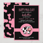 Koe Cute Boerderij Animal Thleygil 1e verjaardag Kaart (Voorkant / Achterkant)