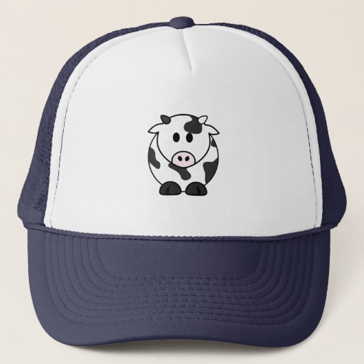 Koe Cute Cap – Kawaii Geborduurde Hoed Trucker Pet (Voorkant)